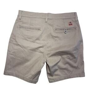 Devil Dog Shorts 30W Brown Khaki Chino Dungarees Flat Front Outdoor Classic